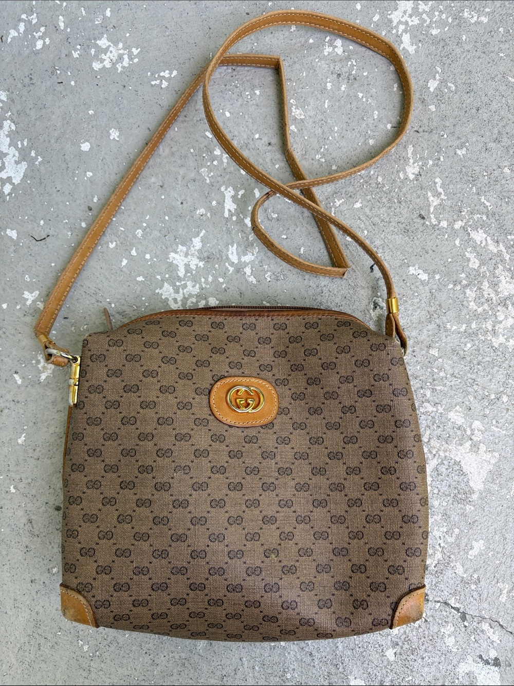 Vintage Gigi micro coated canvas bag